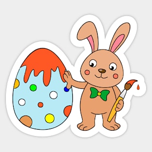 Easter Bunny with Egg Sticker